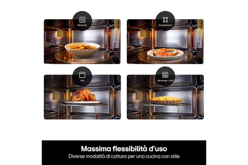 Massima flessibilità d'uso forno microonde da incasso MG7Z2593B